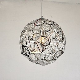 シルバー シルバー ブリック メッシュ シャンデリア