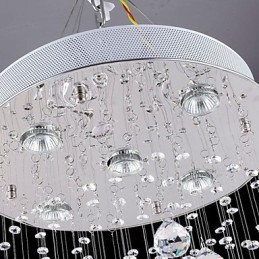 モダン コンテンポラリー トラディショナル クラシック 素朴 ロッジ ヴィンテージ カントリー アイランド クリスタル 電気メッキ メタル ペンダント ライト