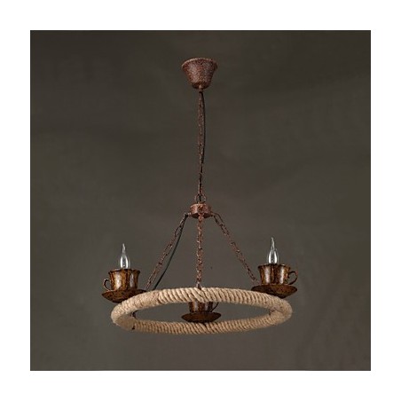 ヴィンテージカントリーペイントメタルペンダントライトガレージ