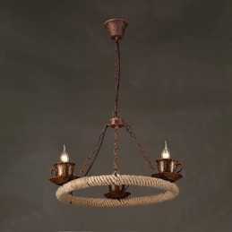 ヴィンテージカントリーペイントメタルペンダントライトガレージ