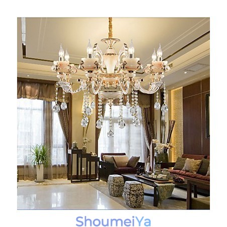 シンプルなヨーロッパの高級タイプゴールド翡翠亜鉛合金ランプ