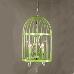 ヴィンテージ アイアン ケージ 階段ランプ シャンデリア クリスタル