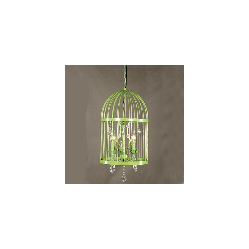 ヴィンテージ アイアン ケージ 階段ランプ シャンデリア クリスタル