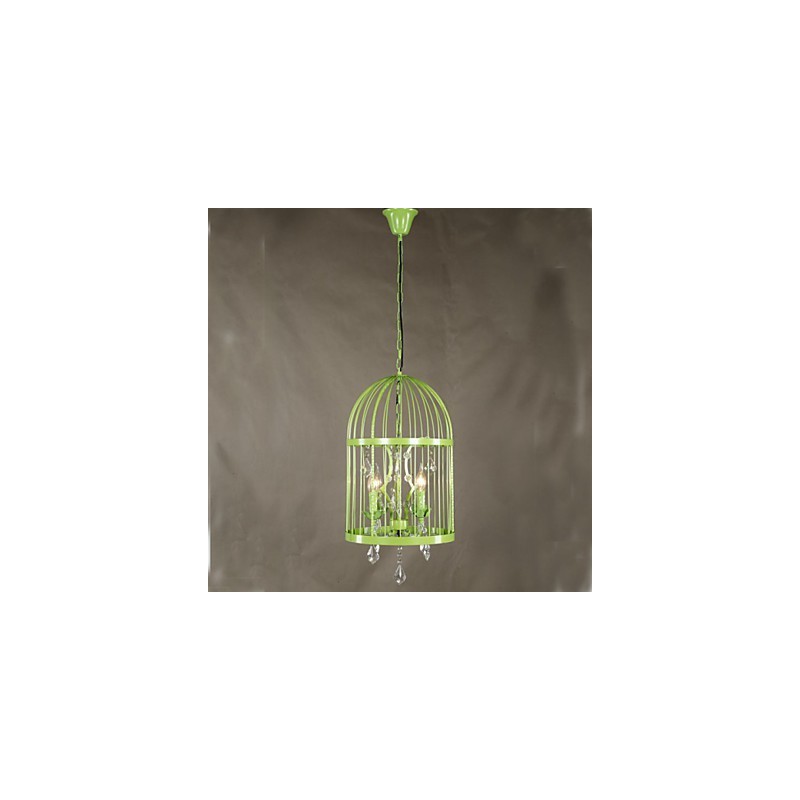 ヴィンテージ アイアン ケージ 階段ランプ シャンデリア クリスタル