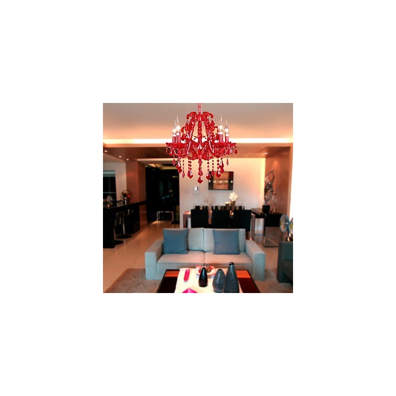 モダンコンテンポラリークリスタルクロームメタルシャンデリア