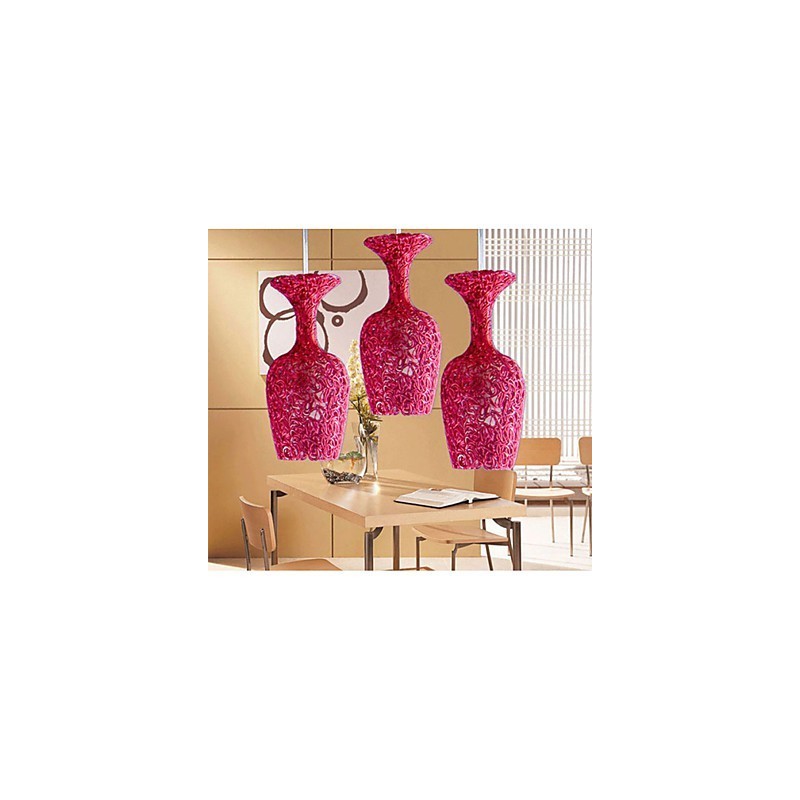 編み込みアルミシャンデリア 3つのヘッドランプ付き アップル