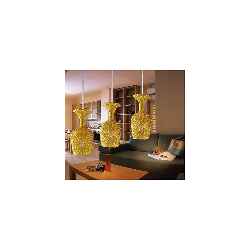 編み込みアルミシャンデリア 3つのヘッドランプ付き アップル