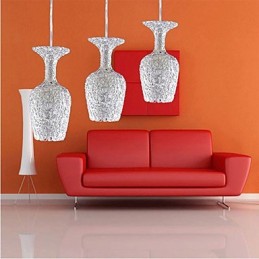 編み込みアルミシャンデリア 3つのヘッドランプ付き アップル