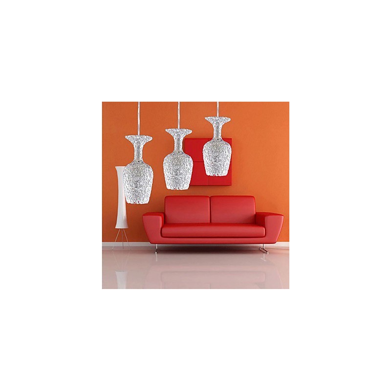 編み込みアルミシャンデリア 3つのヘッドランプ付き アップル