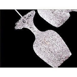 編み込みアルミシャンデリア 3つのヘッドランプ付き アップル