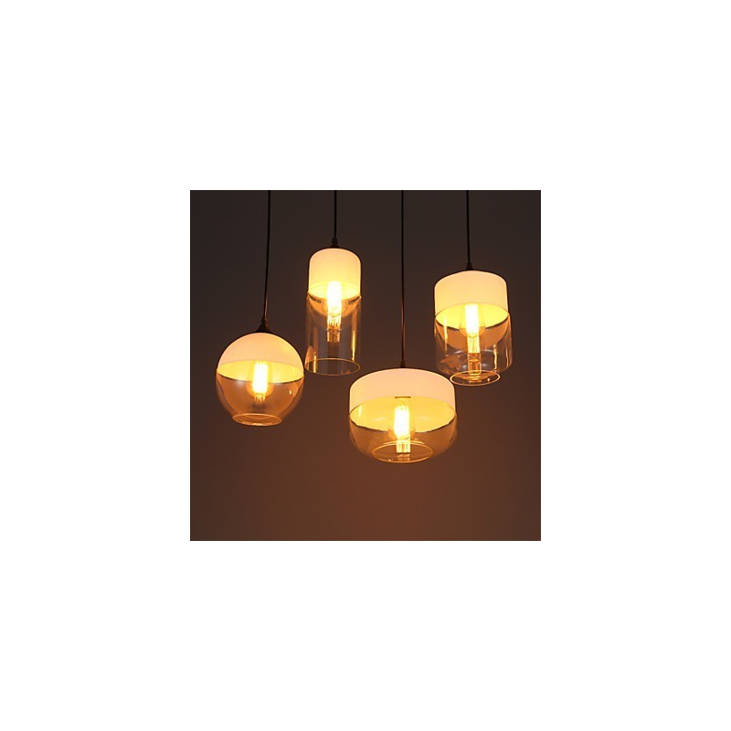 北欧のクリエイティブ階段店のアート錬鉄ガラスシャンデリアランプ