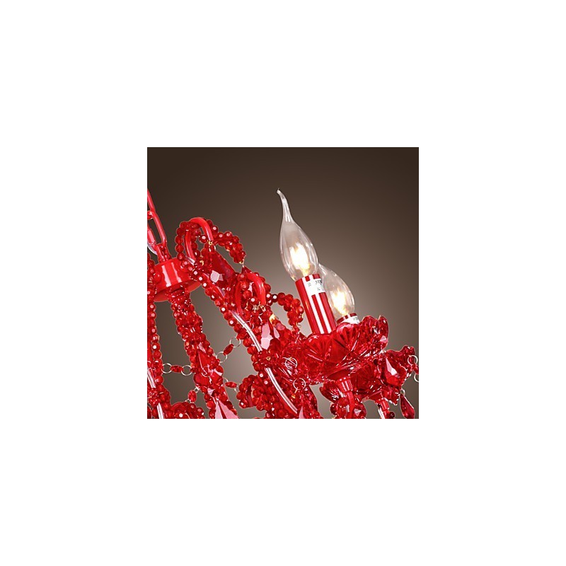 モダンコンテンポラリークリスタルクロームメタルシャンデリア