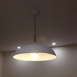 レトロなペンダントライト 絵画 木+金属 カフェペンダントランプ