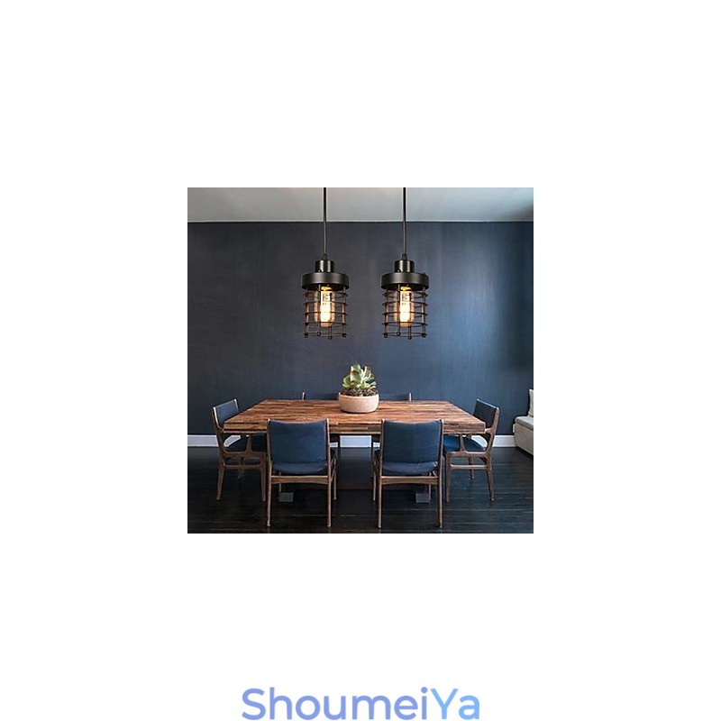 レトロなサークルのシングルヘッドランプとランタンキャラクターアートシャンデリアランプ